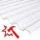 Polycarbonate impact-resistant corrugated sheets (trapezoid, transparent)