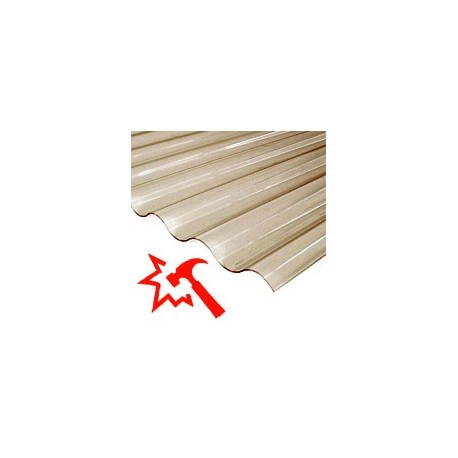 Polycarbonate impact-resistant corrugated sheets (wave plate, bronze color)