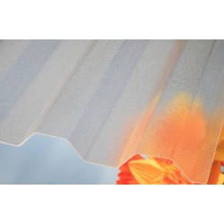 Polycarbonate impact-resistant corrugated sheets (trapezoidal, bronze-colored, matte surface)