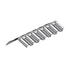 Ridge profile, wave/trapezoidal profile 76/18, CLEAR