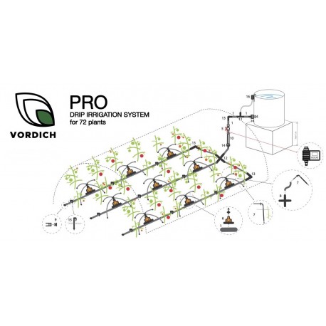 Drip irrigation system PRO with a timer